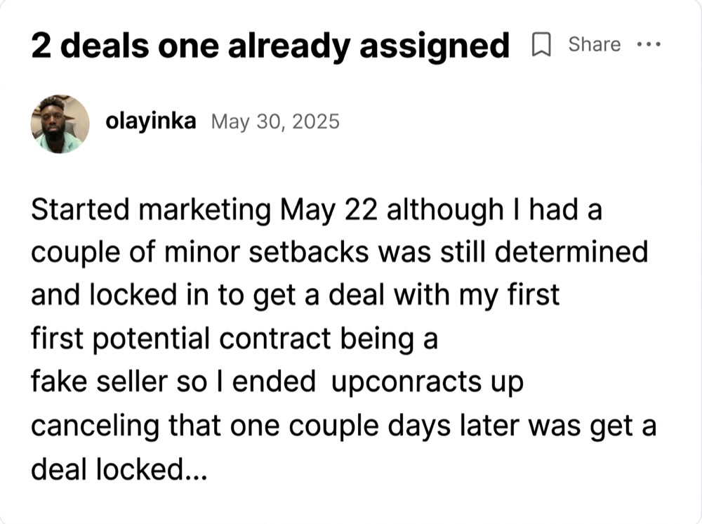Olayinka: 2 deals, one already assigned