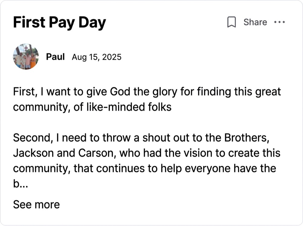Paul: First payday