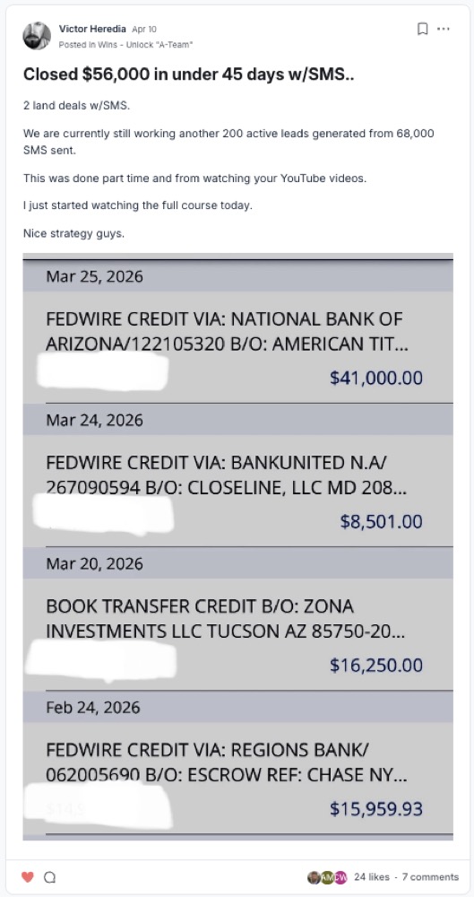 Victor: $56,000 in under 45 days