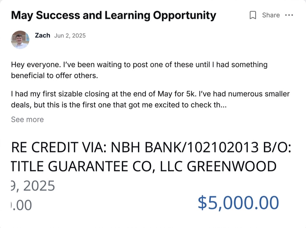 Zach: May success and learning opportunity